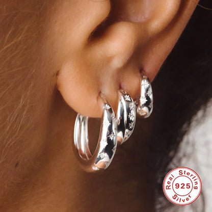 S925 Sterling Sølv Diamond Femtakket Star Earring