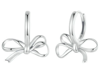 Simpel All-match Bow Ear Clip S925 Sterling Silver