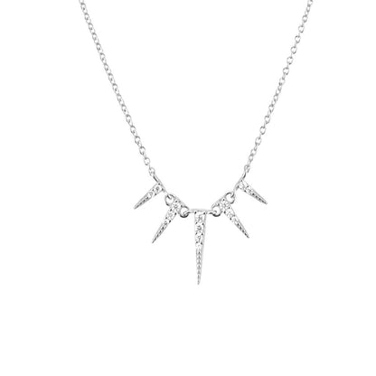 S925 Sterlingsølv tilspidset diamant INS stil halskæde