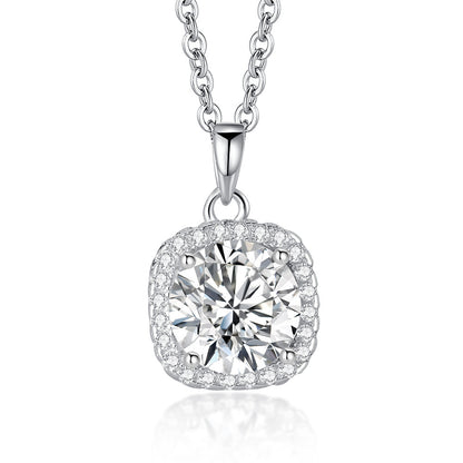 S925 Sterling Sølv 1 Karat Happiness Halskæde Kvinders nøglebenskæde