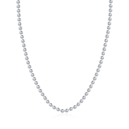 S925 Sterling Sølv Minority Simple Choker Choker Kvinder