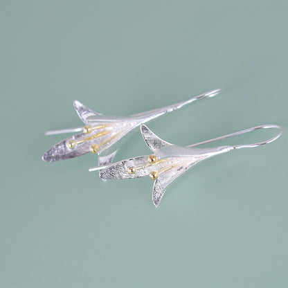 Sterling Silver Earrings Female Personality Fashion Ethnic Style
