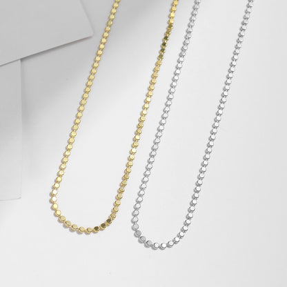 S925 Sterling Sølv Minority Simple Choker Choker Kvinder